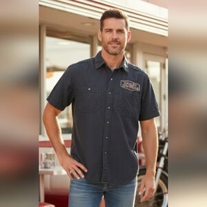 Harley Davidson Mans Short Sleeve Shirt Size L